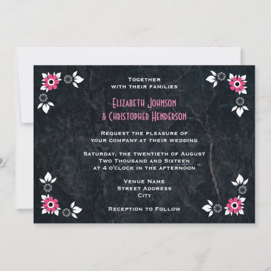 Invitation Mariage de style diner des années 50 (Devant)