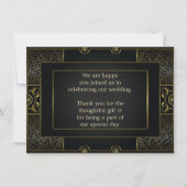 Invitation Mariage de style Gatsby vintage classique Merci (Dos)