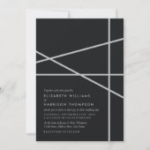 Invitation Mariage de style géométrique simple (Devant)