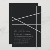 Invitation Mariage de style géométrique simple (Devant / Derrière)