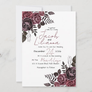 Invitation mariage de style gothique victorien vintage