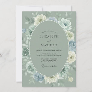Invitation Mariage de style hivernal dans la nature avec du v