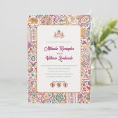 Invitation Mariage de style indien coloré (Debout devant)