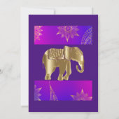 Invitation Mariage de style indien royal  (Dos)
