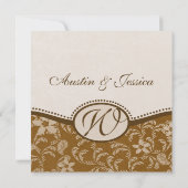 Invitation Mariage de style occidental vintage (Dos)