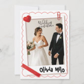 Invitation Mariage de style Scrapbook Polaroid tendance (Devant)