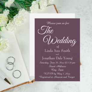 Invitation Mariage de style simple