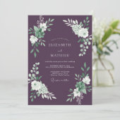Invitation Mariage de Succulentes Gracieuses au Plum (Debout devant)