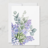 Invitation Mariage de Succulents d'Eucalyptus Tropical (Dos)