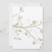 Invitation Mariage de succursales d'oiseaux (Dos)