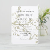 Invitation Mariage de succursales d'oiseaux (Debout devant)