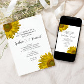 Invitation Mariage de Sunflower Post Jaune Brunch