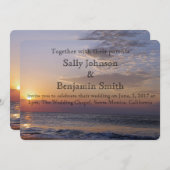 Invitation Mariage de Sunrise Beach (Devant / Derrière)