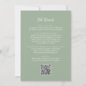 Invitation Mariage de superposition de monogramme de budget v (Dos)
