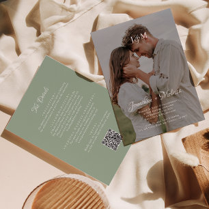 Invitation Mariage de superposition de monogramme de budget v