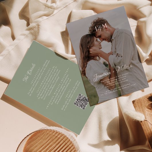 Invitation Mariage de superposition de monogramme de budget v