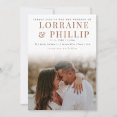 Invitation Mariage de superposition de photo en dégradé en gr (Devant)