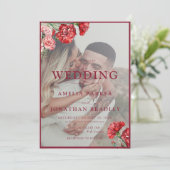 Invitation Mariage de superposition de script d'aquarelle flo (Debout devant)