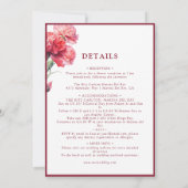 Invitation Mariage de superposition de script d'aquarelle flo (Dos)