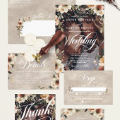 Invitation Mariage de superposition d'image Rustique Floral C