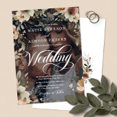 Invitation Mariage de superposition d'image Rustique Floral C