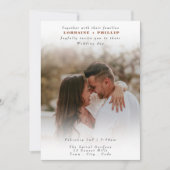 Invitation Mariage de superposition photo en dégradé élégant (Devant)