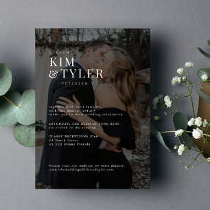 Invitation Mariage de superposition photo moderne transparent