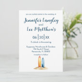 Invitation Mariage de surf aquarelle (Debout devant)