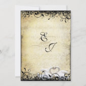 Invitation Mariage de Swan Lovebird de la Renaissance médiéva (Dos)