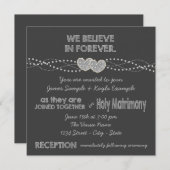 Invitation Mariage de tableau de bord à deux coeurs (Devant / Derrière)