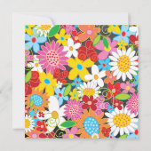 Invitation Mariage de tableau de bord des fleurs de printemps (Dos)