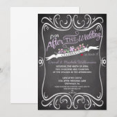 Invitation Mariage de tableau de bord des fleurs et des filam (Devant / Derrière)