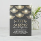 Invitation Mariage de tableau de bord des lumières et des par (Debout devant)