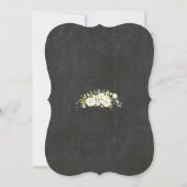 Invitation Mariage de tableau de bord floral à crème blanche (Dos)