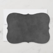 Invitation Mariage de tableau de bord noir de script rustique (Dos)