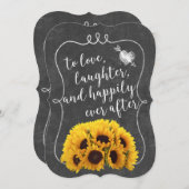 Invitation Mariage de tableau de bord rustique (Devant / Derrière)