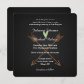 Invitation Mariage de tableau noir (Devant / Derrière)