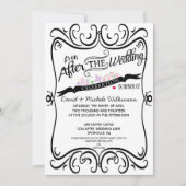 Invitation Mariage de tableau noir blanc noir (Devant)