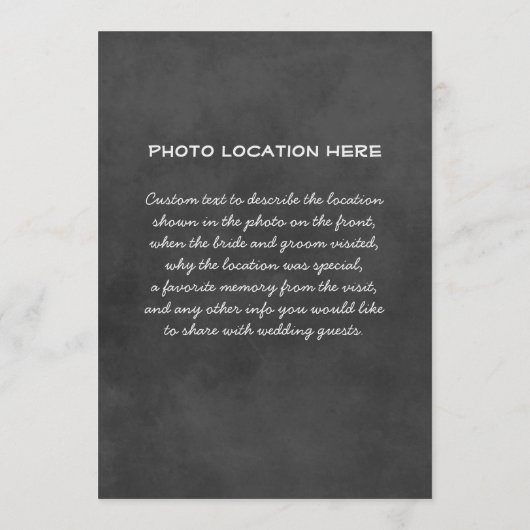 Invitation Mariage de tableau noir rustique Numéro de tableau (Dos)