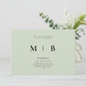 Invitation Mariage de taille monographique élégant et simple (Debout devant)