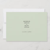 Invitation Mariage de taille monographique élégant et simple (Dos)