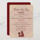 Invitation Mariage de Tan, vin de Marsala - Texture (Devant / Derrière)