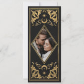 Invitation Mariage de Tarot céleste d'or Photo Enregistrer la (Dos)