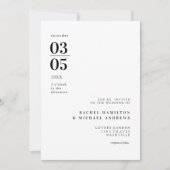Invitation Mariage de tendance minimal en gras (Devant)