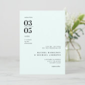 Invitation Mariage de tendance minimal en gras (Debout devant)