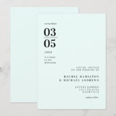 Invitation Mariage de tendance minimal en gras (Devant / Derrière)