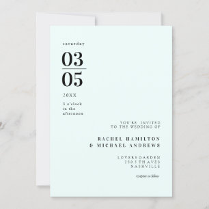 Invitation Mariage de tendance minimal en gras