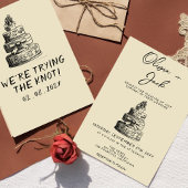 Invitation Mariage de tendance Quirky écrit à la main rétro