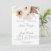 Invitation Mariage de terracota Boho (Debout devant)