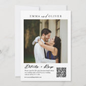Invitation Mariage de Terracotta Boho moderne Photo QR Code (Dos)